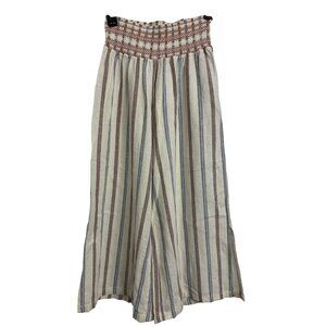 Rewash Linen Sripe Cropped Lightweight Pants Size M